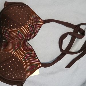 J Brand Brown Multicolor Patterned Bra